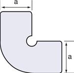 STECCHE VETRO ANGOLARI A=10
